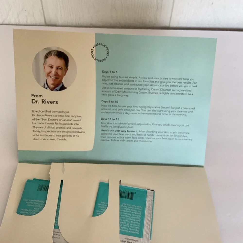 Riversol 15 Day 9 piece Anti Aging Sample Kits Lot of 2